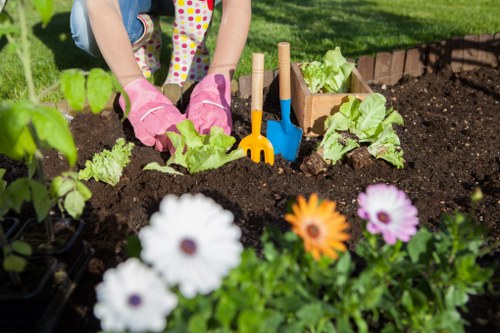 Professional gardening team at work in Marylebone