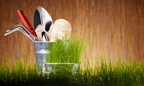 Marylebone gardening experts working on a lush garden landscape